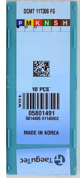 

Вставки из карбида вольфрама Taegutec DCMT11T308FG CT3000, оптовая продажа, DCMT 11T308 FG CT3000 для обработки отделки чугуна