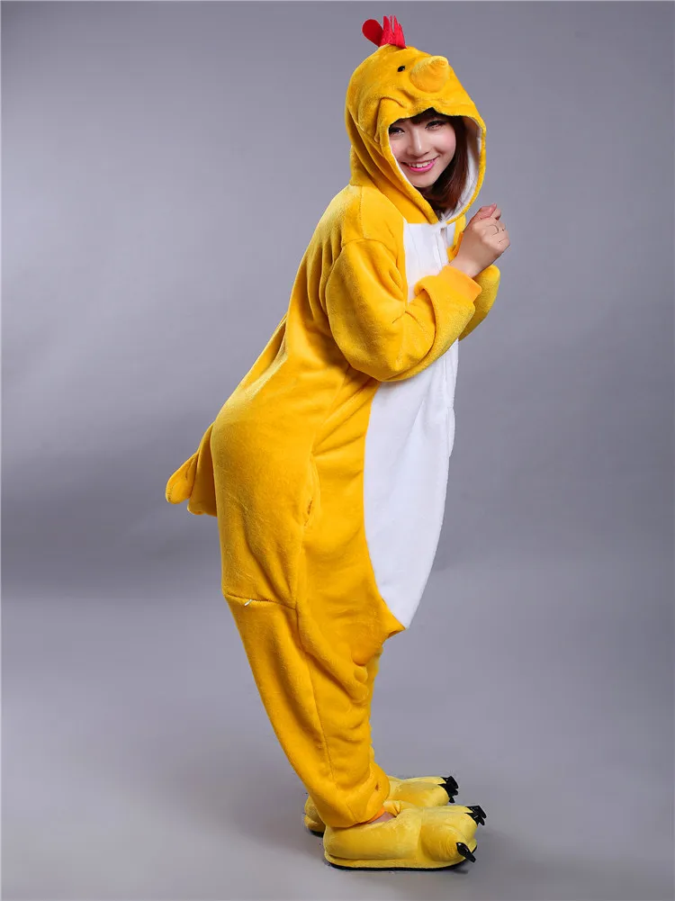 Новинка Пижама с изображением Зодиака и цыпленка зимние комбинезоны Kawaii аниме