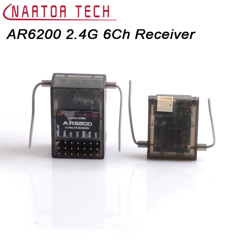 1 шт. AR6200 2 4G 6Ch приемник для DX6i DX7 DX8 DX9 DSM2 со спутниками Бесплатная доставка|receiver