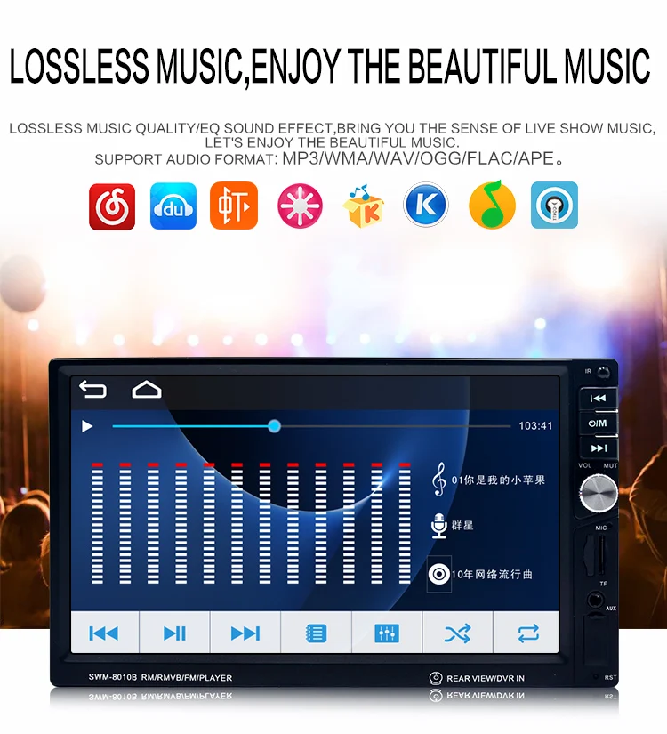 7 дюймов сенсорный экран авто радио 2 Din 2din в тире стерео Авто Аудио MP3 плеер bluetooth USB SD камера заднего вида Авторадио