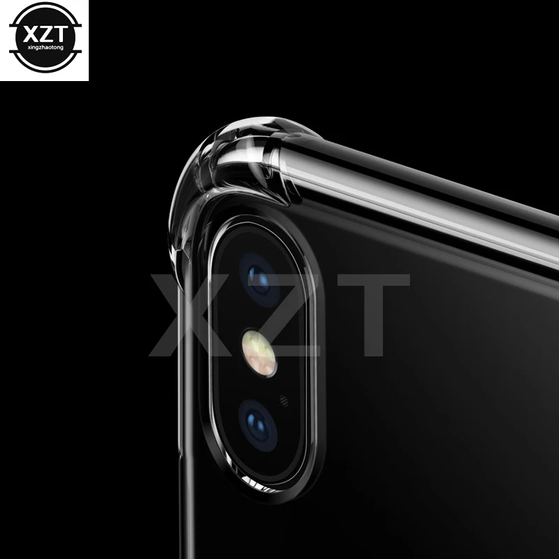 Противоударный чехол для iPhone 5S 6s 7 8 plus X прозрачный жесткий телефона из ПК задняя