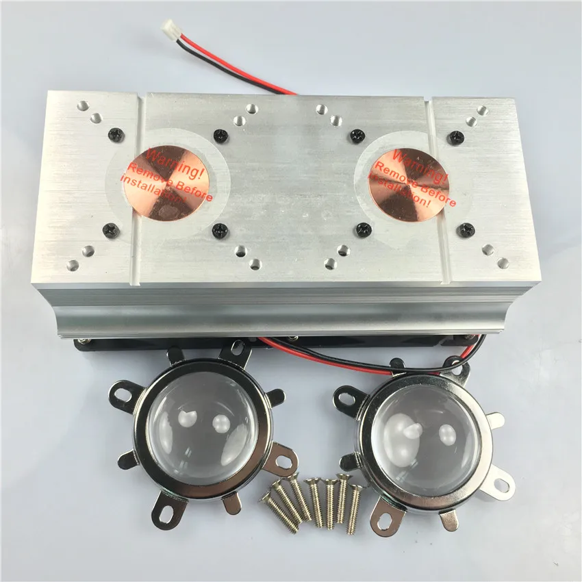 Двойной теплоотвод вентилятора охлаждения + 2 шт 60 80 градусов 44 мм кронштейн