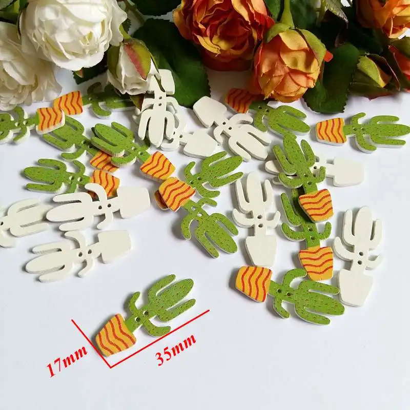 Деревянные пуговицы с двумя отверстиями 50 шт./лот 5 видов | Дом и сад