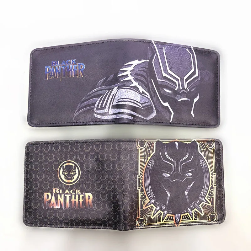 Disney Marvel Черная пантера T'Challa складной кошелек плюшевые кошельки фильм периметр мужские кошельки маленькие бумажники подарки на день рождения
