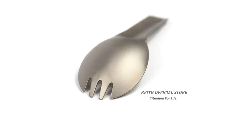 Кейт Титан короткие Spork для детей отдых путешествия столовые приборы пикник Пеший Туризм удобно дети Вилка титановая ложка посуда для похода для пикника туризм и походы кемпинг 13.6 г Ti5312