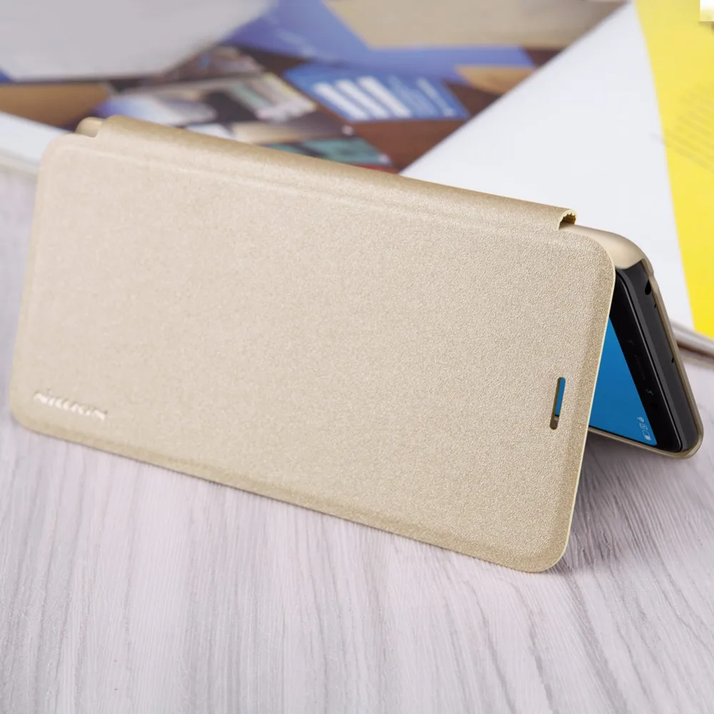 Для xiaomi mi max 3 Чехол 6," NILLKIN блестящий кожаный матовый флип-чехол для xiaomi mi max 3 с функцией сна