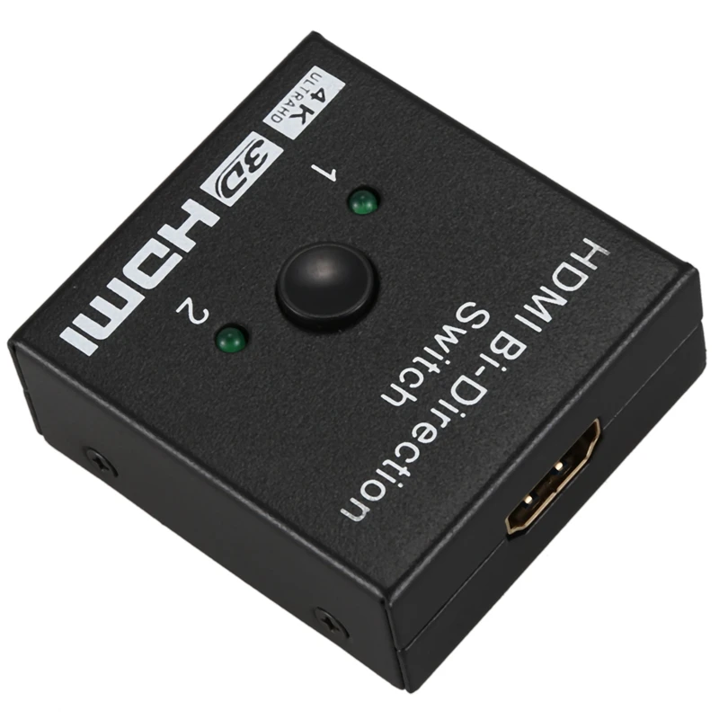 HDMI Switcher 2 порта двусторонний ручной переключатель 2x1/1x2 Hub HDCP сквозной Sup порты Ultra HD