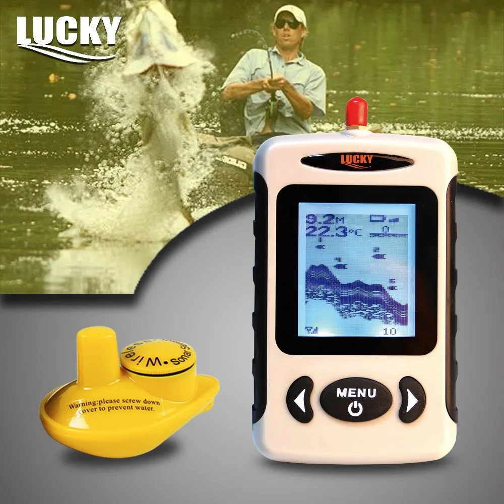 2017 реальные топ Lucky ffw718 Рыболокаторы Sonar Беспроводной Fishfinder переносной Рыбалка