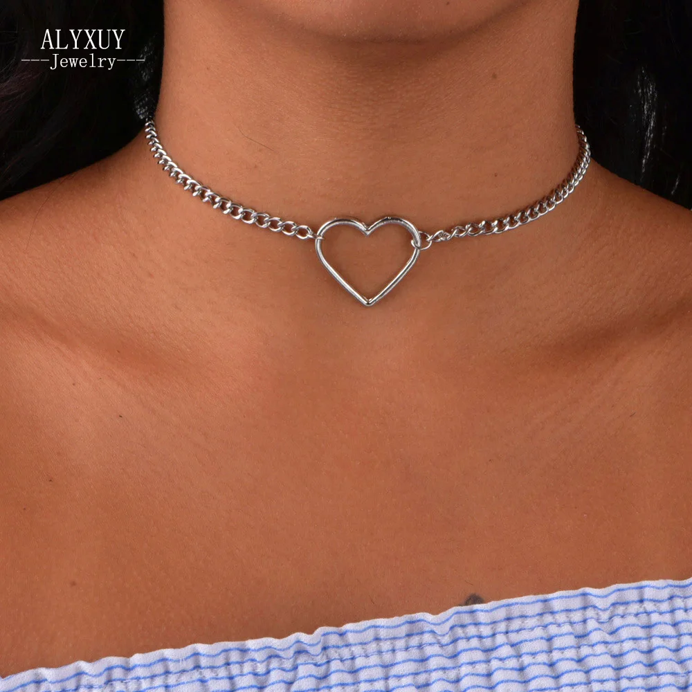 New fashion jewelry hollow heart choker necklace gift for women girl N2058 | Украшения и аксессуары