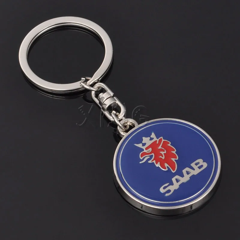 1Pcs Metal Car Keychains Key Chain Ring Keyring Auto Badge for SAAB SCANIA Aero X 9-3 9-5 9-7X Styling Accessories | Автомобили и