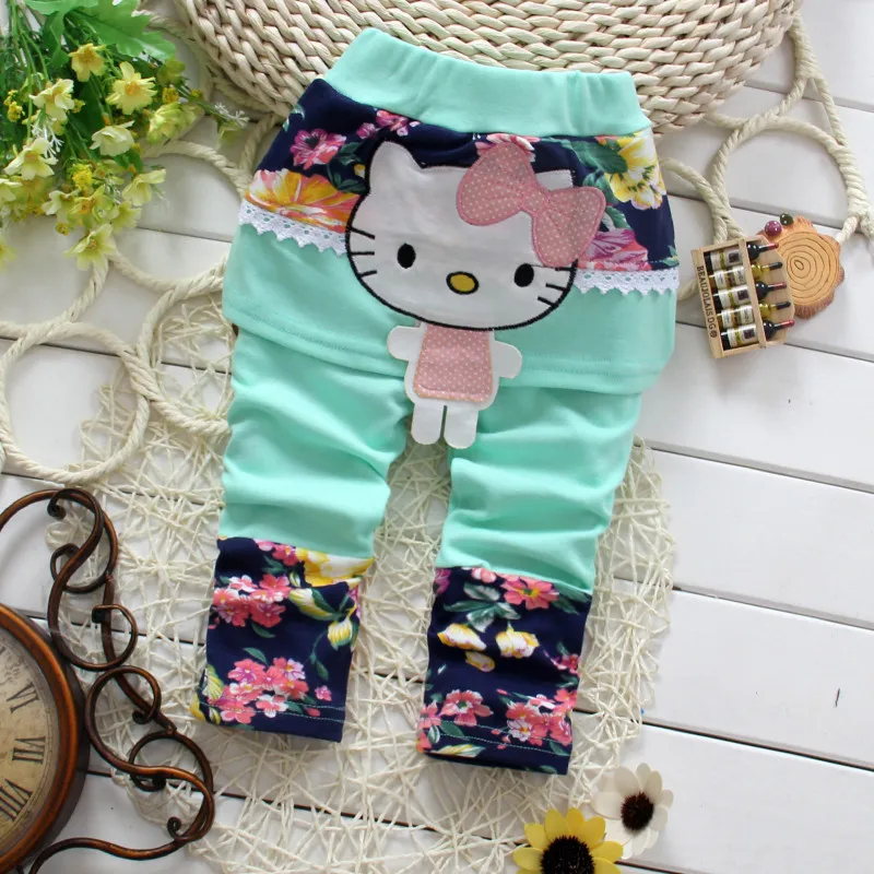 ST3064 new 2015 fashion girl pants spring-autumn kids jenas cloth children baby trousers bear child gift | Мать и ребенок