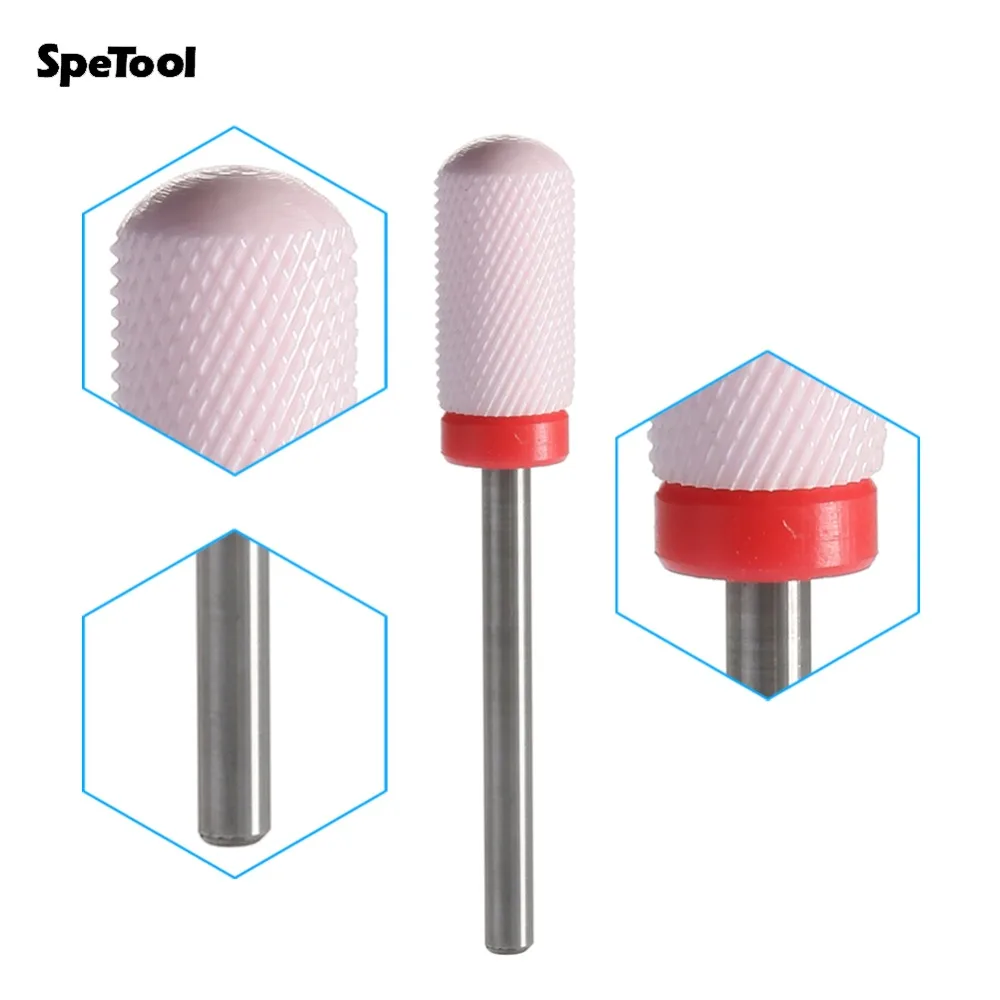 Керамическая циркониевая дрель для ногтей SpeTool 3 шт./компл. сверло с гладкой