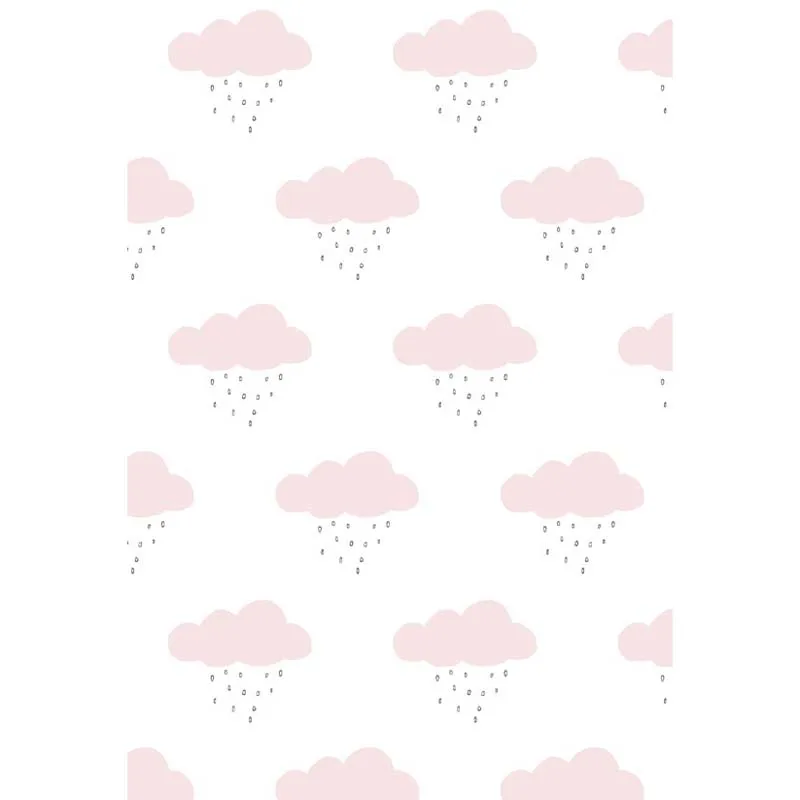 Пользовательские виниловые тканевые розовые облака дождь шаблон фотографии