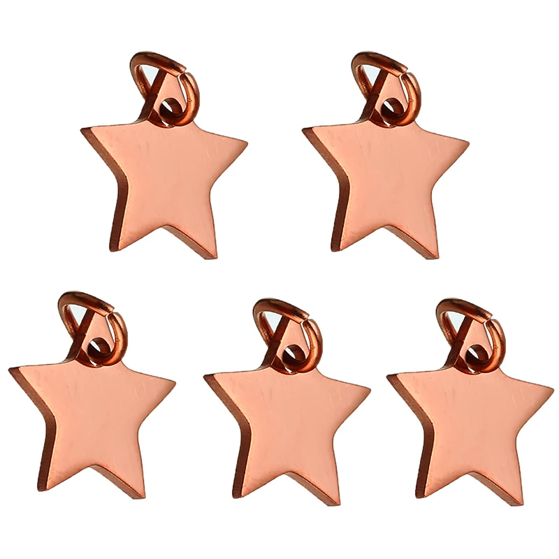 5 шт./компл. Очаровательная подвеска в форме звезды с открытое соединительное