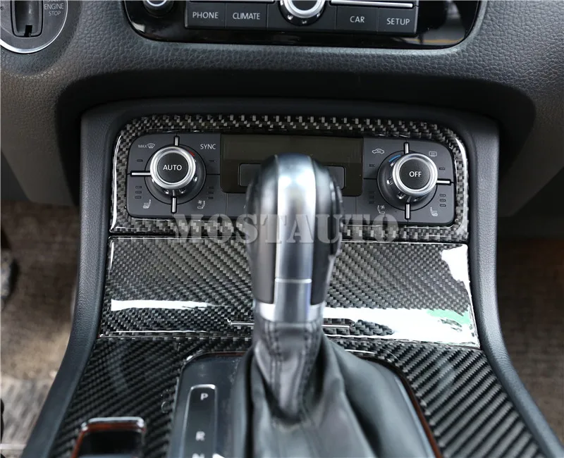 Для VW Touareg консоль из углеродного волокна кондиционер Кнопка накладка 2011- 2 шт