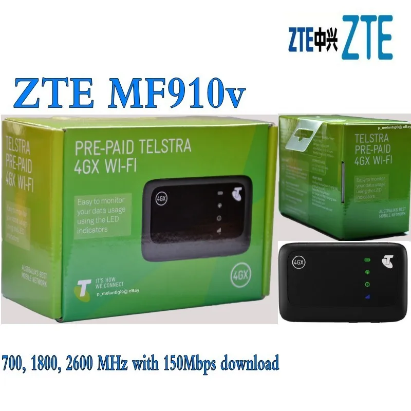 Разблокированный мобильный модем ZTE Hotspot MF 910 в 150 Мбит/с Pocket 4G LTE plus 2 антенны|mobile lte