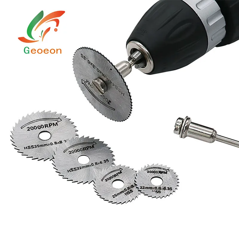 Geoeon 6 шт./компл. 22/25/32/35/44/50 мм Мини Портативный HSS дисковая пила подходит для дома DIY