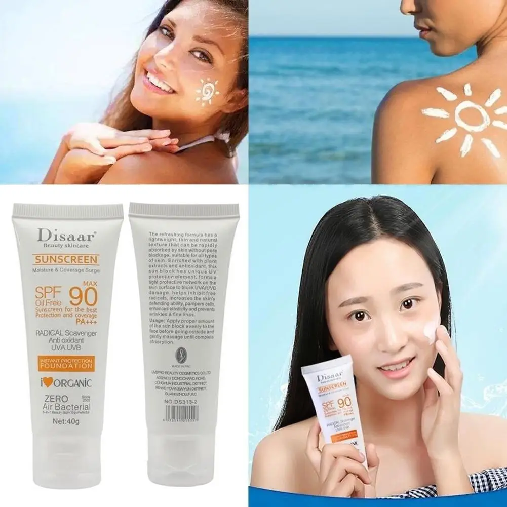 Spf90++ солнцезащитный крем для лица, водонепроницаемый солнцезащитный крем, отбеливающий изоляционный Увлажняющий анти-УФ крем для кожи, Солнцезащитный дневной крем