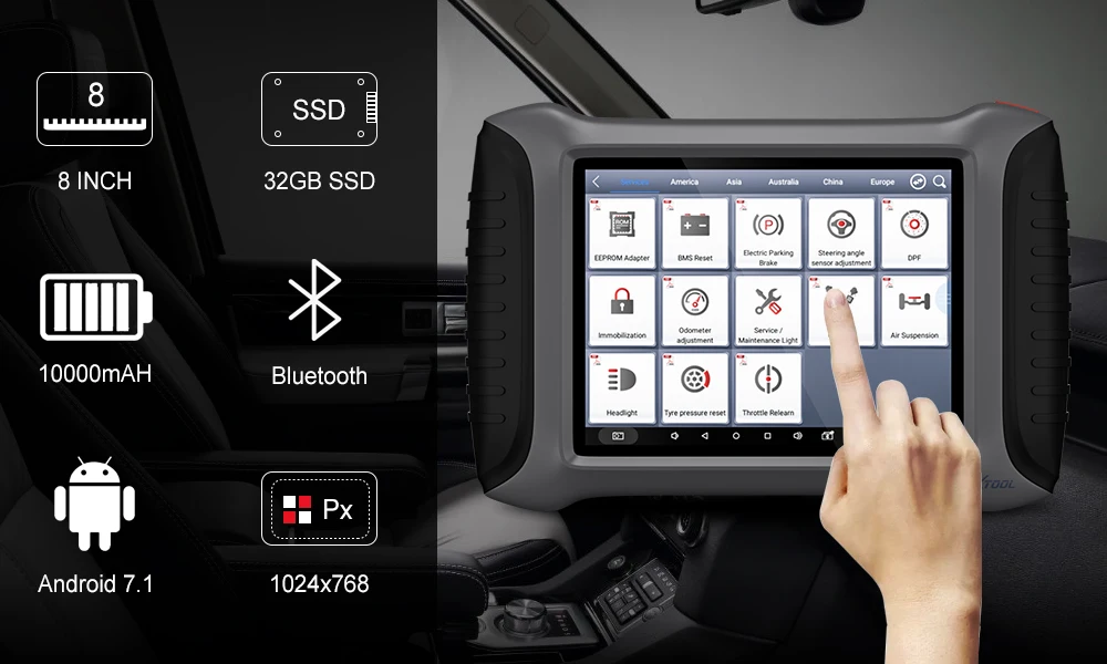 Автомобильный диагностический инструмент XTOOL A80 H6 OBD2 полная система