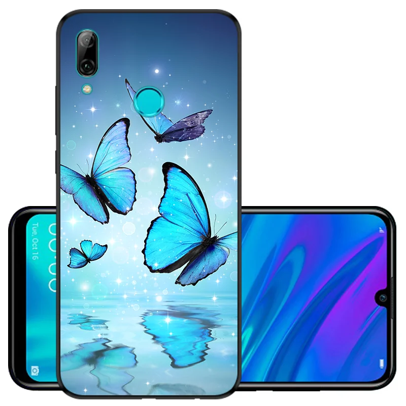 Чехол для Huawei P Smart 2019 мягкие силиконовые чехлы телефонов черная Обложка