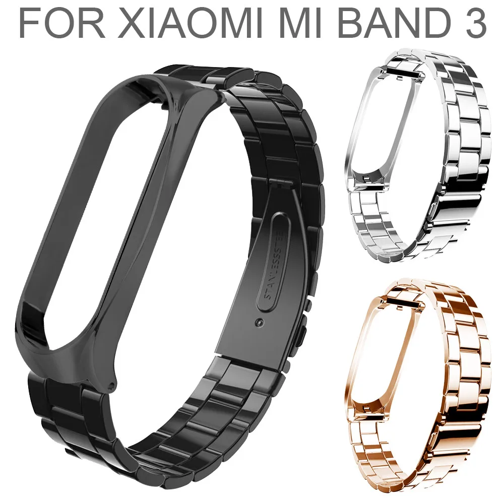Браслет из нержавеющей стали для Xiaomi Mi Band 3|Смарт-аксессуары| |