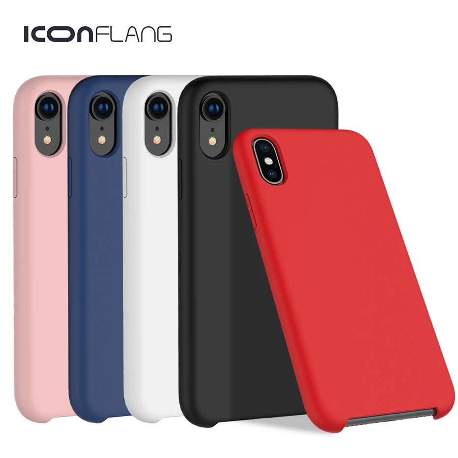 Роскошный жидкий силиконовый чехол для iphone XS XR Max чехлы телефонов Apple микрофибра