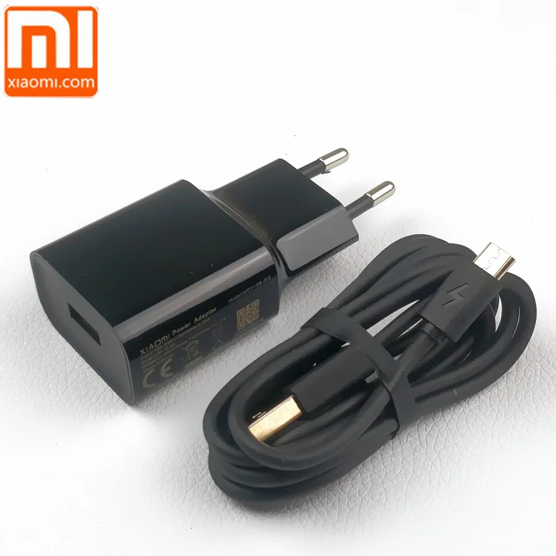 Оригинальное зарядное устройство xiaomi redmi Note 5 для 6 pro 5 plus 4x 6a 5a s2 4a mi 4 3 2 5 V/2A EU адаптер питания зарядный кабель micro usb - Тип штекера: Add Micro usb cable