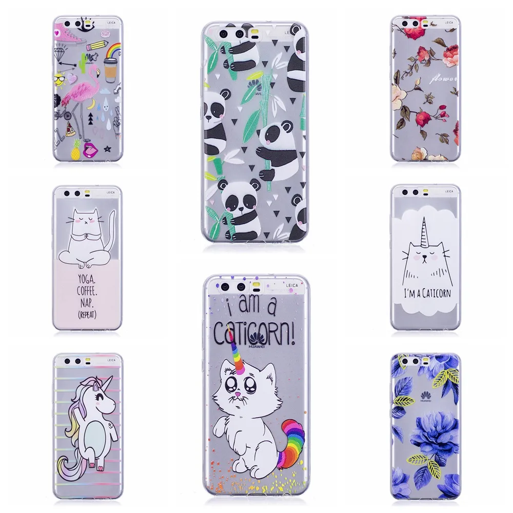 Стильная футболка с изображением персонажей видеоигр животных фрукты печенье задняя крышка чехол для huawei P10