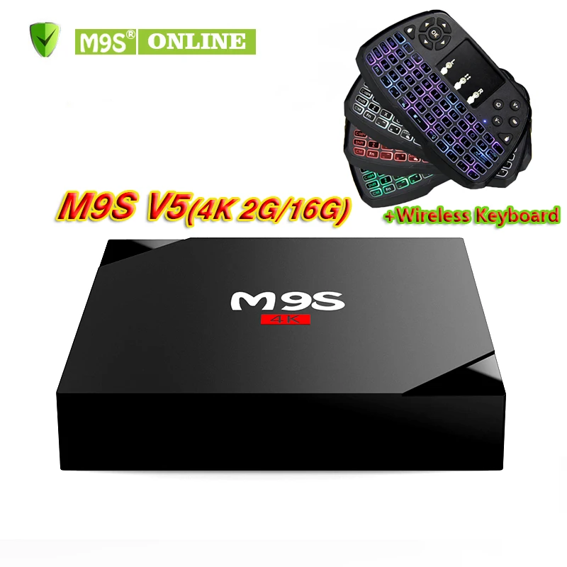 RK3229 M9S V5 4 ядра KD17.3 Android 6 0 Bluetooth OTT ТВ коробке 2 ГБ 16 Wi Fi HDMI К Google smart Box A3 подсветкой