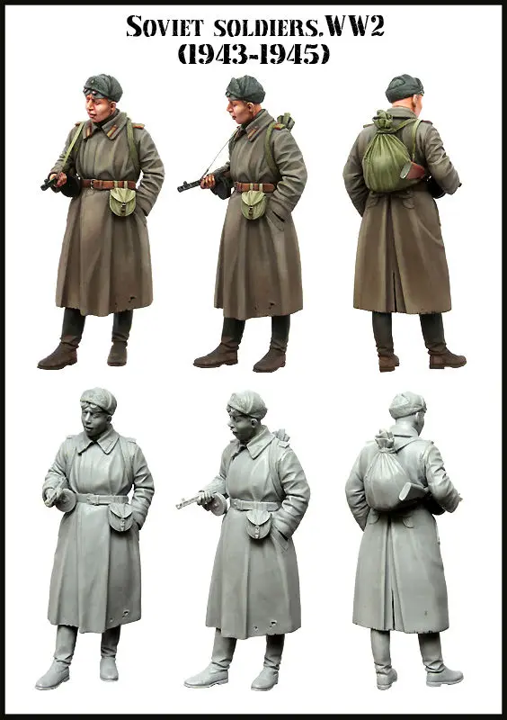 [Tuskmodel] полимерная смола масштаба 1 35 комплект модели фигурки WW2 советские солдаты