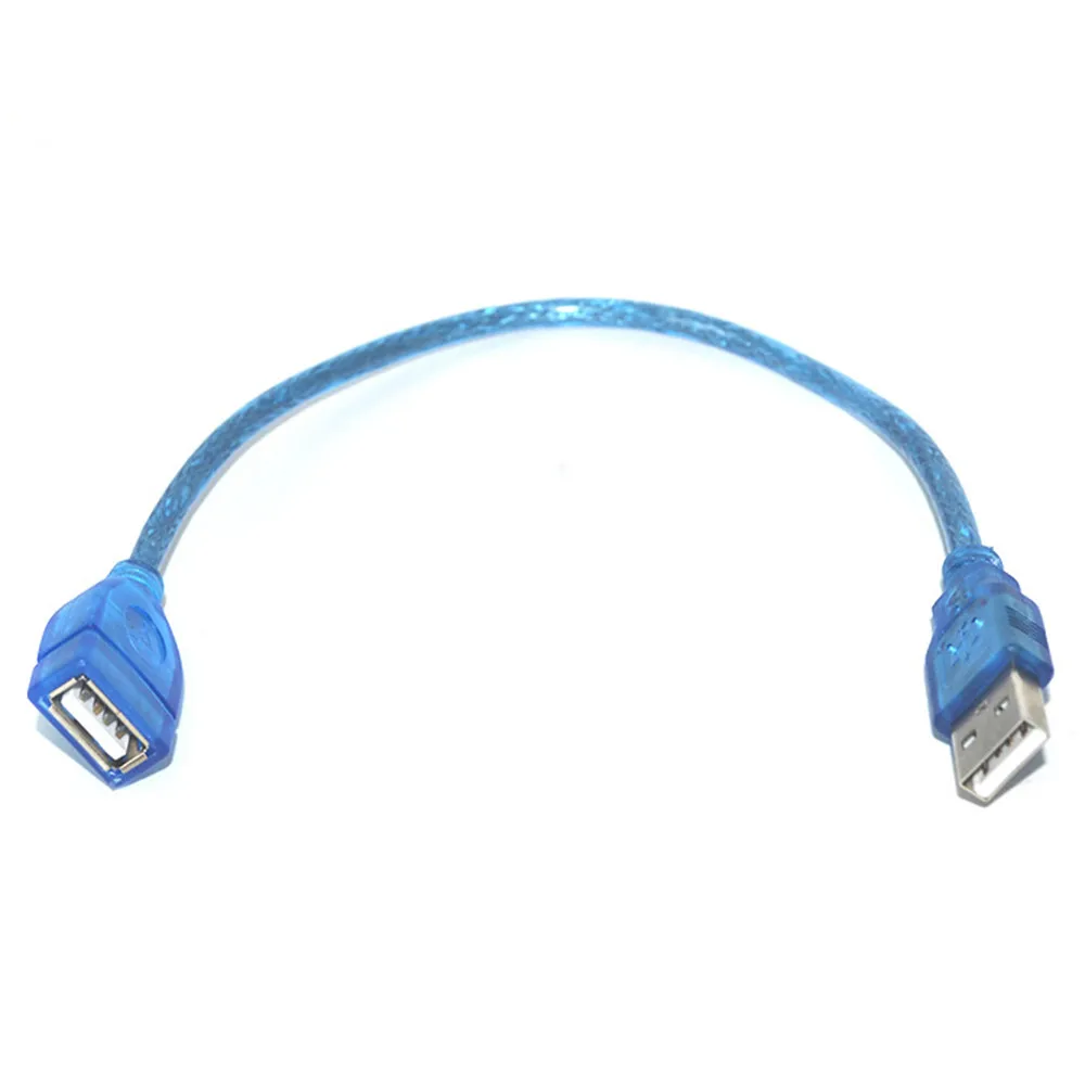 2 шт./лот высокоскоростной Удлинительный кабель USB 0 прозрачный синий удлинитель