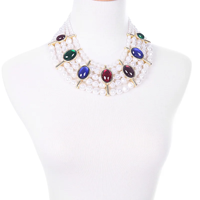 Ши Цзе дизайнерское благородное большое ожерелье воротник имитация
