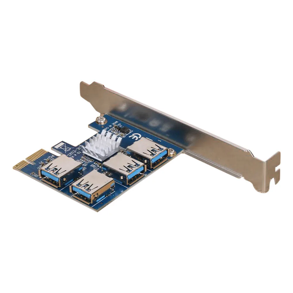 Новая Расширительная плата PCI с 1 на 4 слотами USB 3 0 преобразователь Adatper PCIE
