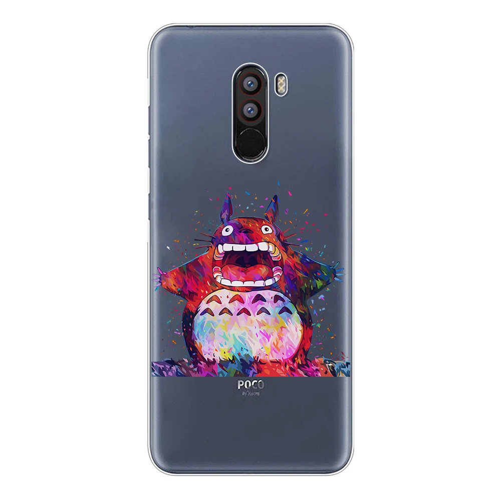 Soft TPU Funda For Xiaomi Pocophone F1 Case Cover 6.18&quot Silicone Capa Fashion Cute Monroe Clown WALL-E Poco Coque Phone Shell |