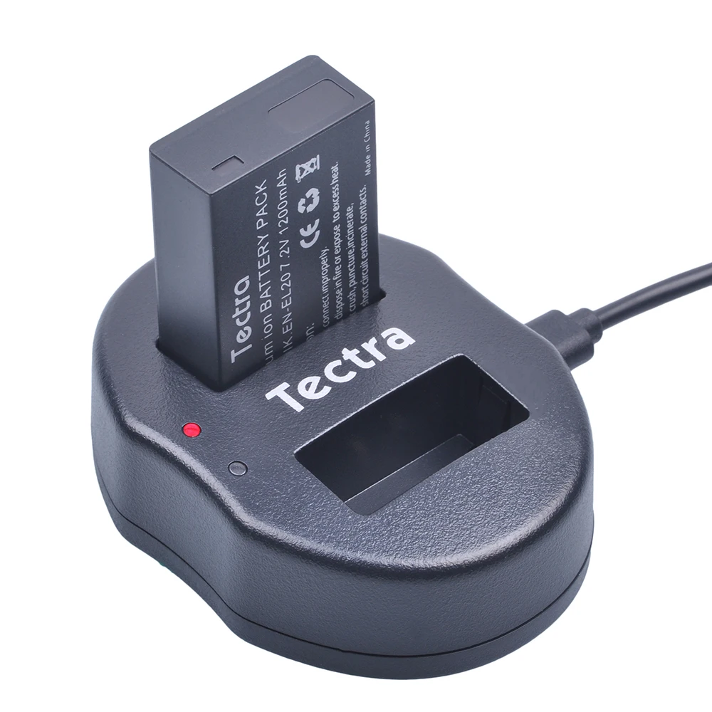 Tectra 3 шт. EN EL20 запасная литий ионная батарея + USB двойное зарядное устройство для