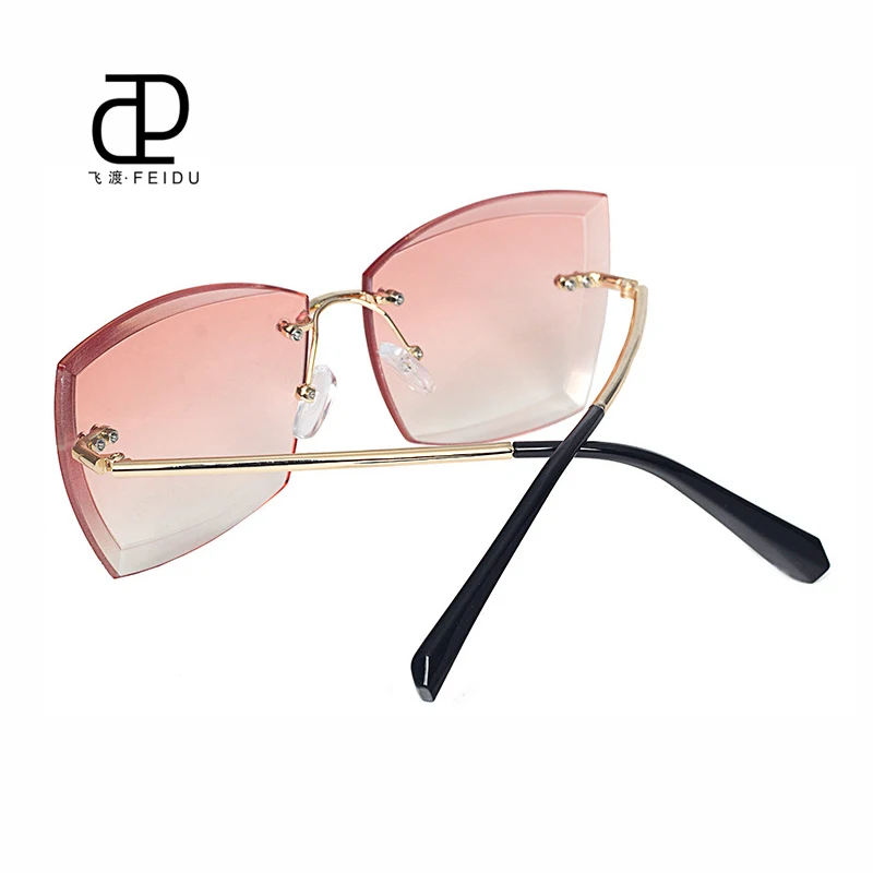 FEIDU 2017 модные женские солнцезащитные очки без оправы винтажные брендовые