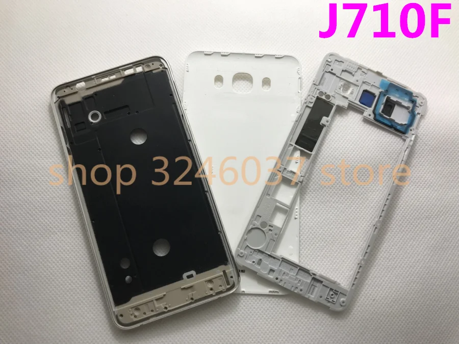 Полное покрытие корпуса для samsung Galaxy Samsung J7 J710 J710F 2016 средняя рамка + батарея задняя