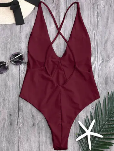 2018 женские цельные купальные костюмы однотонные Мягкие Купальники с глубоким