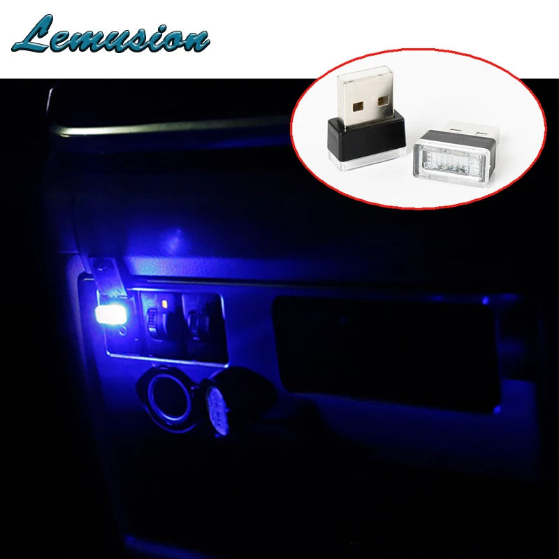 1 шт. автомобильная USB атмосферная Светодиодная лампа для BMW E60 Peugeot 207 508 Skoda octavia a7 a5