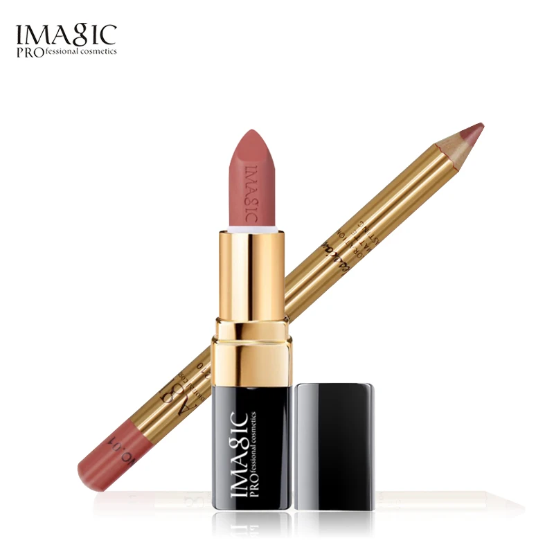 Набор для макияжа IMAGIC Matte губ 2 шт./компл. Lipsick + Lipliner матовая водостойкая помада