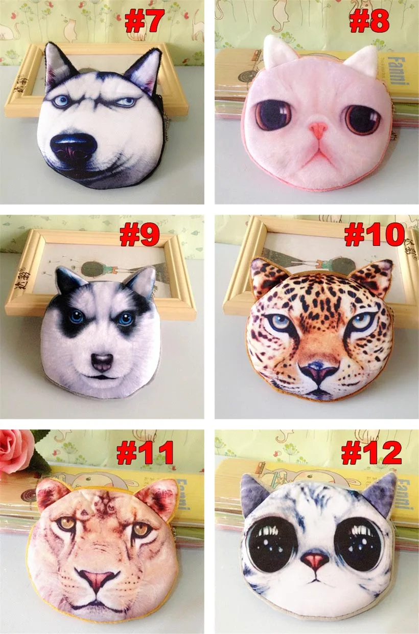 Бесплатная доставка! 1 партия = 30 шт.! Мини кошелек с милым лицом