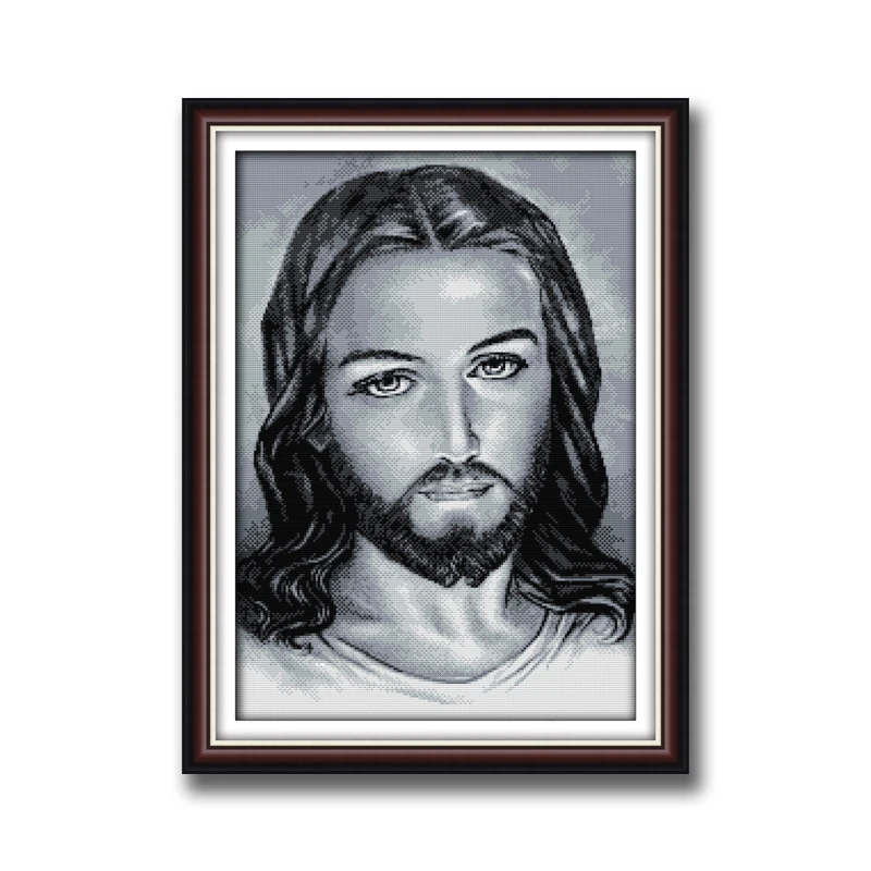 Эскиз Иисуса христианский портрет 11CT счетный принт на холсте DMC 14CT вышивка