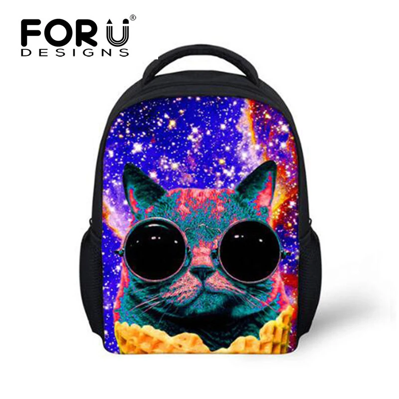 Школьные сумки для девочек с 3D принтом в виде животных кошек собак мини детей
