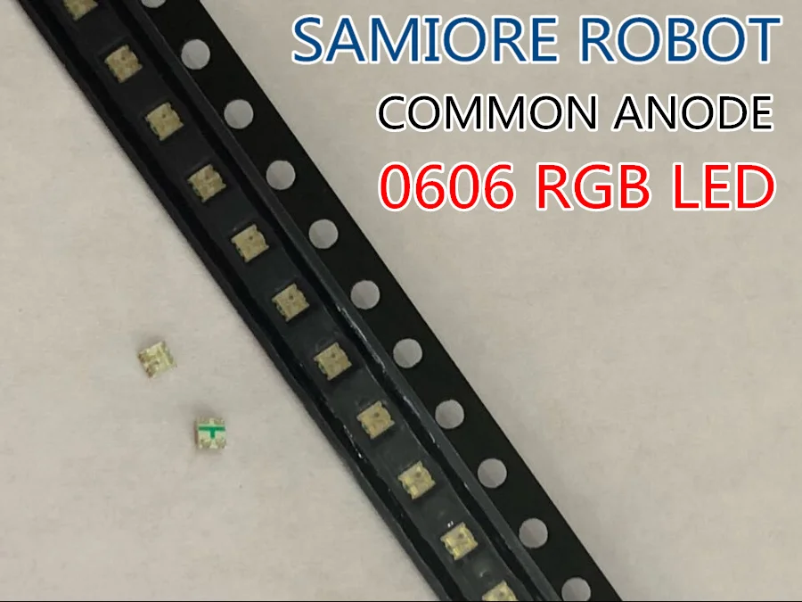500 шт. 0603 (1616) RGB BGR LED общий анод триколор красный зеленый синий 0606 микросхема