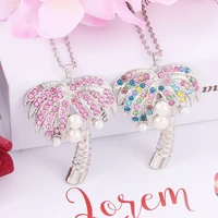 tree of life zircon charm crystal vintage choker pendants necklace for women crystal sliver color necklaces fashion jewelry