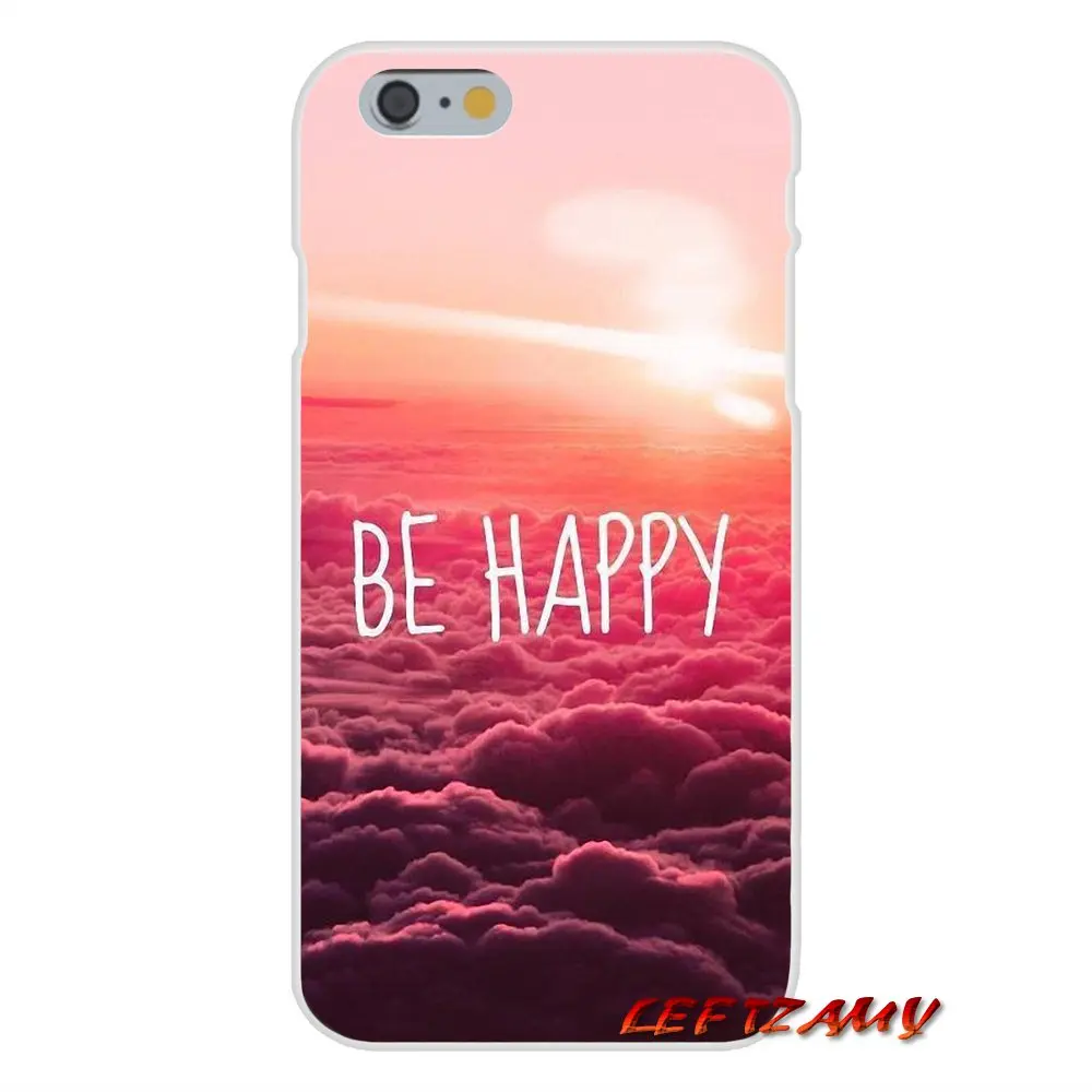 Аксессуары чехлы для телефонов Чехлы iPhone X 4 4s 5 5S 5C SE 6 S 7 8 Plus Be Happy