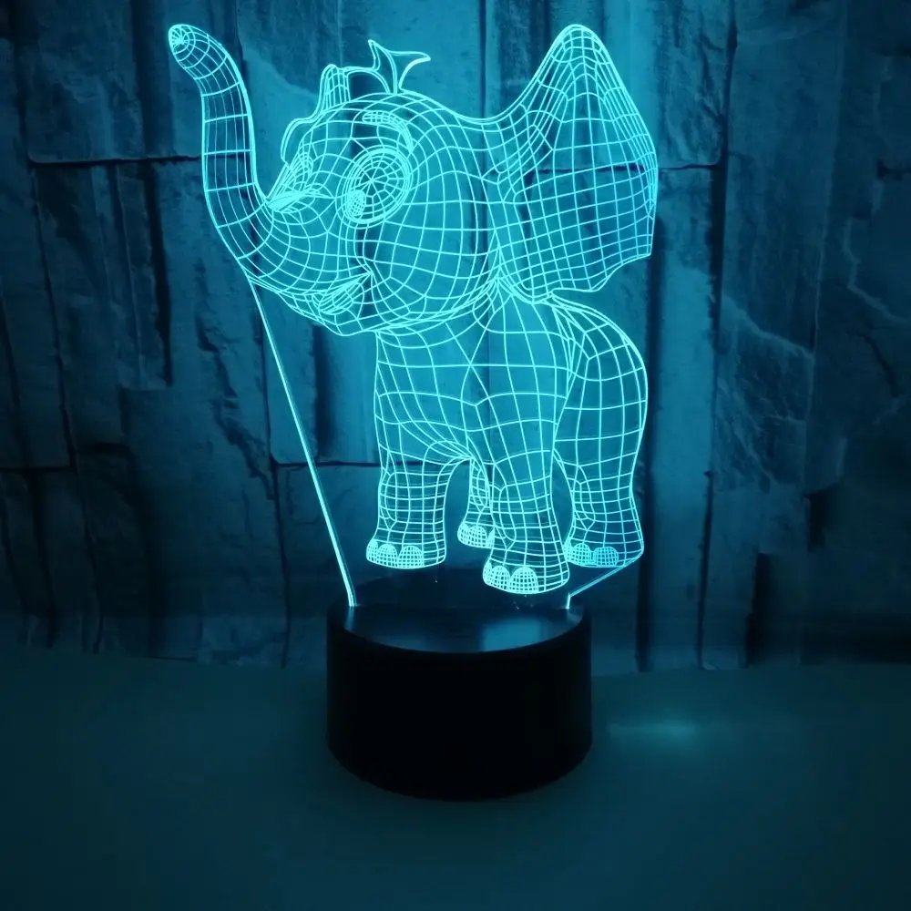 

Elephant 3d Lamp Colorful Touch Remote Control 3d Led Visual Desk Lamp Gift Decoration Bedside 3d Table Lamp