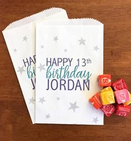 personalized name age birthday wedding donuts candy buffet treats gift bakery cookie petal toss bags favor pouches packs