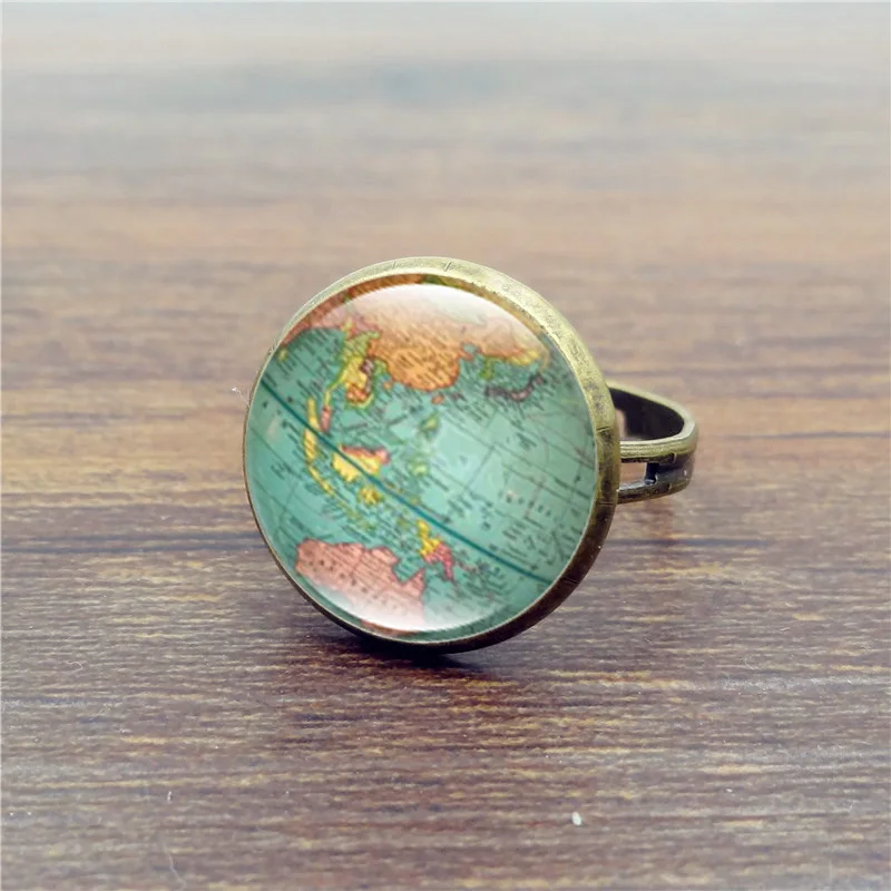 XUSHUI XJ винтажные женские кольца с глобусом планета земля Карта мира|rings for women|ring