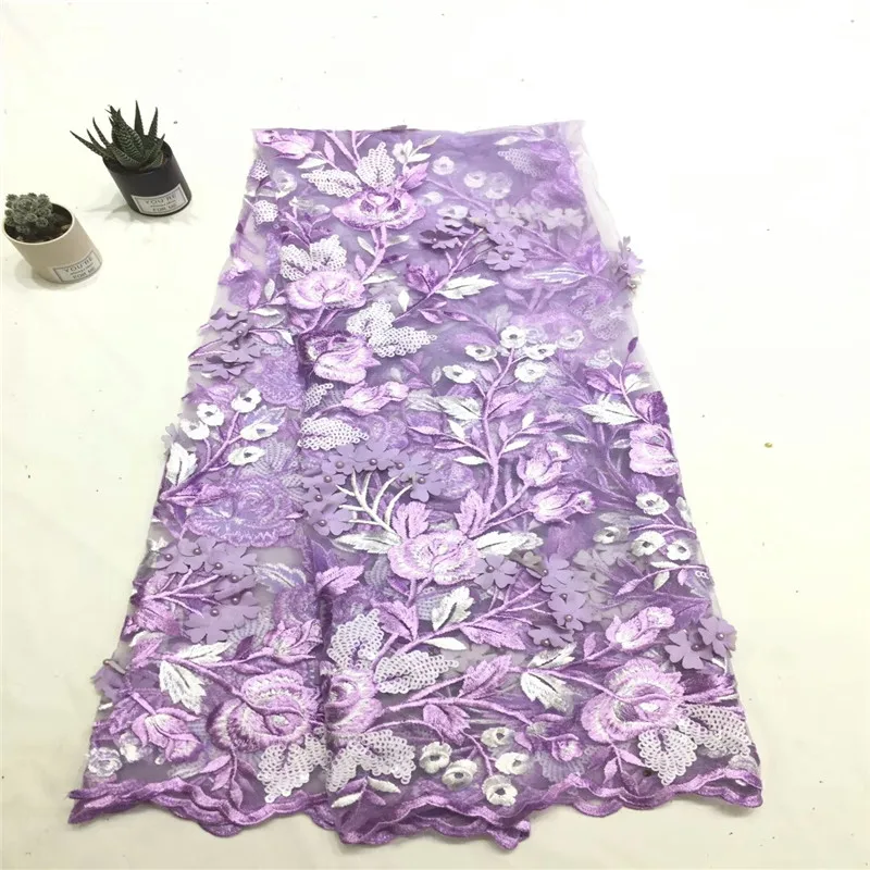 Cassiel New Style Nigerian 3D Lace Fabrics 2018 High Quality Tulle African Laces Fabric Wedding French Material | Дом и сад